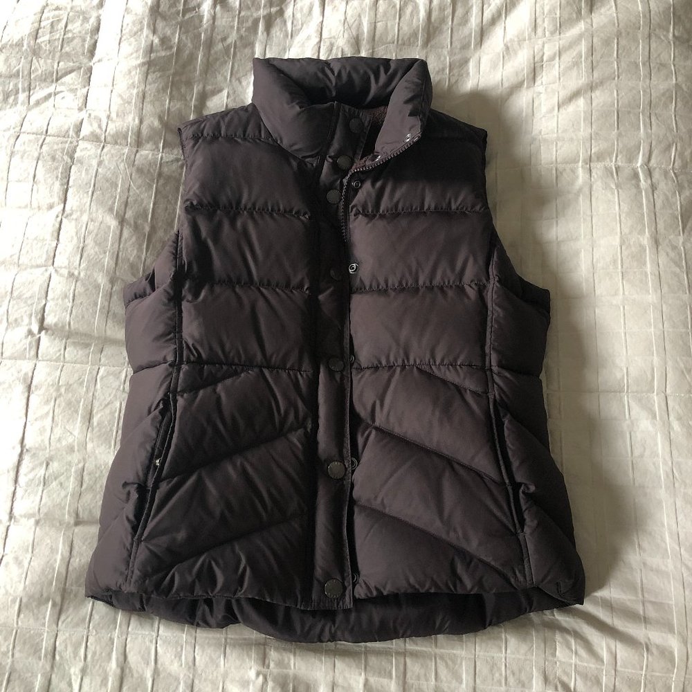 Chocolate Brown J. Crew Puffer Vest - L